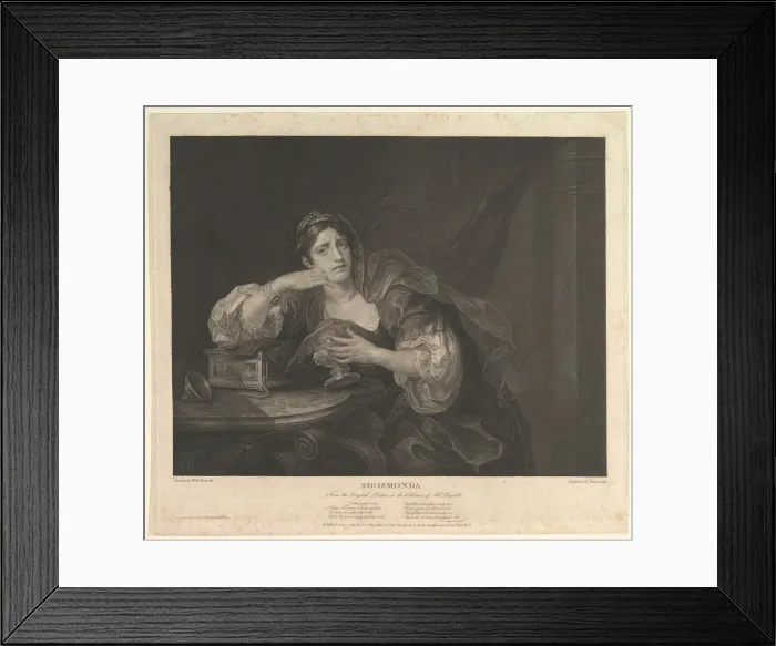 Framed Print : Sigismonda (Sigismunda), June 4, 1795. Creator: Benjamin Smith Framed Print : Sigismonda (Sigismunda), June 4, 1795. Creator: Benjamin Smith