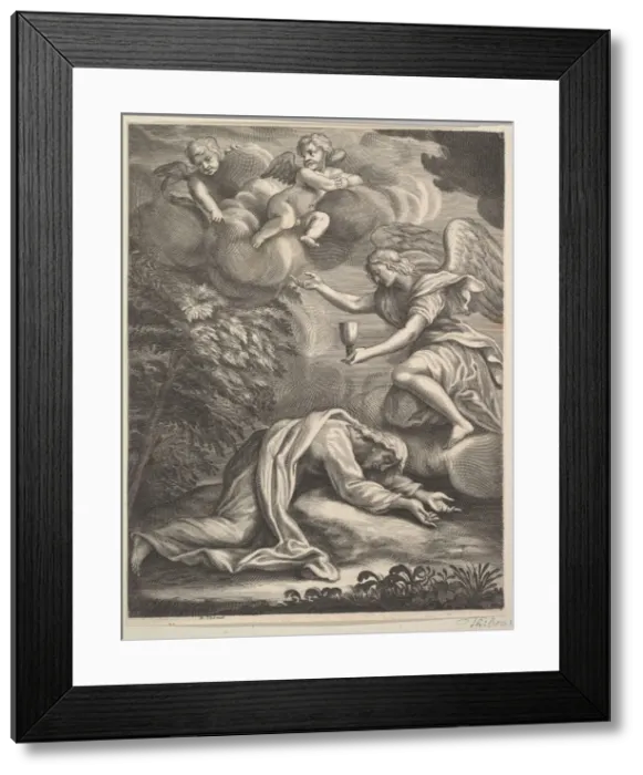 Framed Print : Agony in the Garden, 1680-1719. Creator: Benoit Thiboust Framed Print : Agony in the Garden, 1680-1719. Creator: Benoit Thiboust