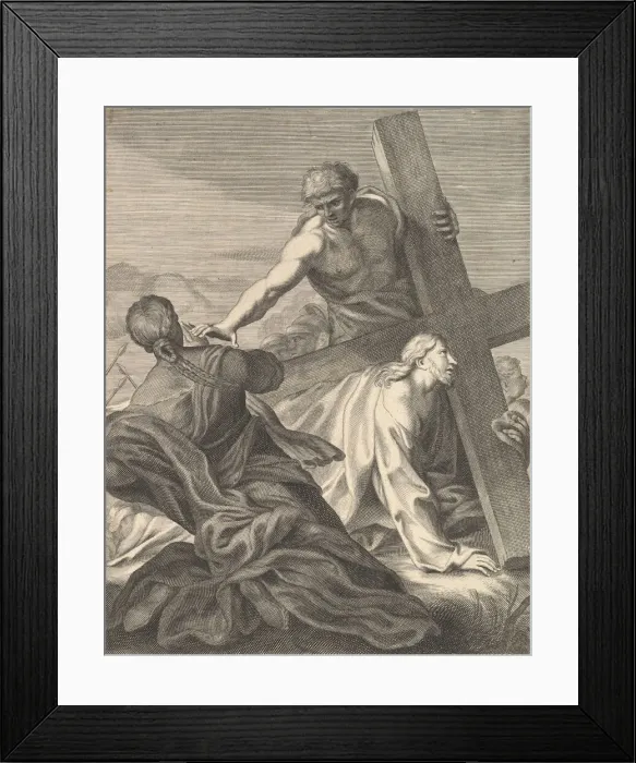 Framed Print : Christ Carrying the Cross, 1680-1719. Creator: Benoit Thiboust Framed Print : Christ Carrying the Cross, 1680-1719. Creator: Benoit Thiboust