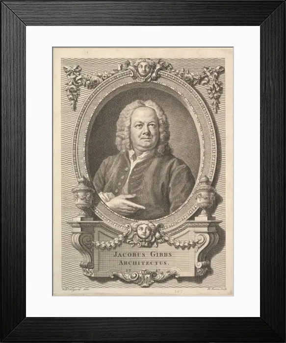Framed Print : Jacobus Gibbs, Architectus, 1747. Creator: Bernard Baron Framed Print : Jacobus Gibbs, Architectus, 1747. Creator: Bernard Baron