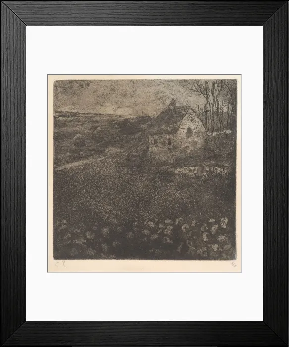 Framed Print : The Cottage, 1879. Creator: Camille Pissarro Framed Print : The Cottage, 1879. Creator: Camille Pissarro