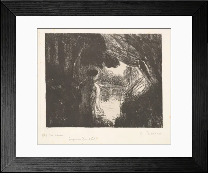 Framed Print : Bather, Evening, 1897. Creator: Camille Pissarro Framed Print : Bather, Evening, 1897. Creator: Camille Pissarro