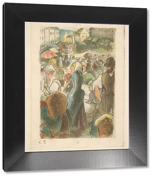 The Market at Gisors: Rue Cappeville, 1894-95. Creator: Camille Pissarro