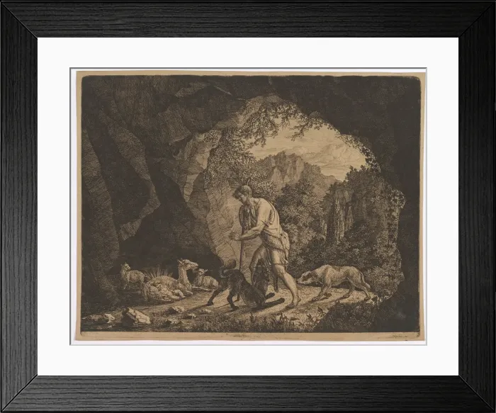 Framed Print : The Shepherd Finding Romulus near the Goat. n. d. Creator: Carl Baron von Vittinghoff Framed Print : The Shepherd Finding Romulus near the Goat. n. d. Creator: Carl Baron von Vittinghoff