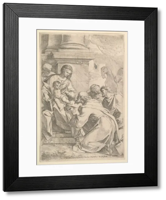 Framed Print : The Adoration of the Magi. Creator: Carlo Maratti Framed Print : The Adoration of the Magi. Creator: Carlo Maratti