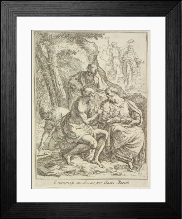 Framed Print : La recompense des Sciences, 1640-1713. Creator: Unknown Framed Print : La recompense des Sciences, 1640-1713. Creator: Unknown