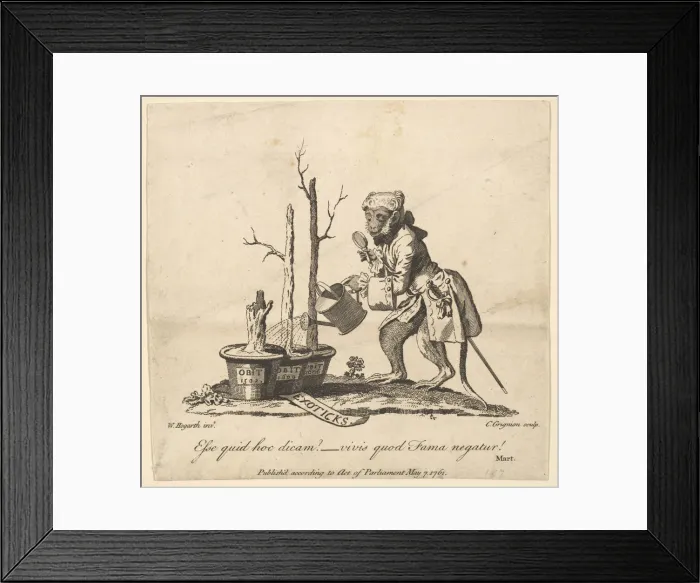 Framed Print : Tailpiece to the Catalogue of Pictures Exhibited in Spring Garden, May 7, 1761 Framed Print : Tailpiece to the Catalogue of Pictures Exhibited in Spring Garden, May 7, 1761