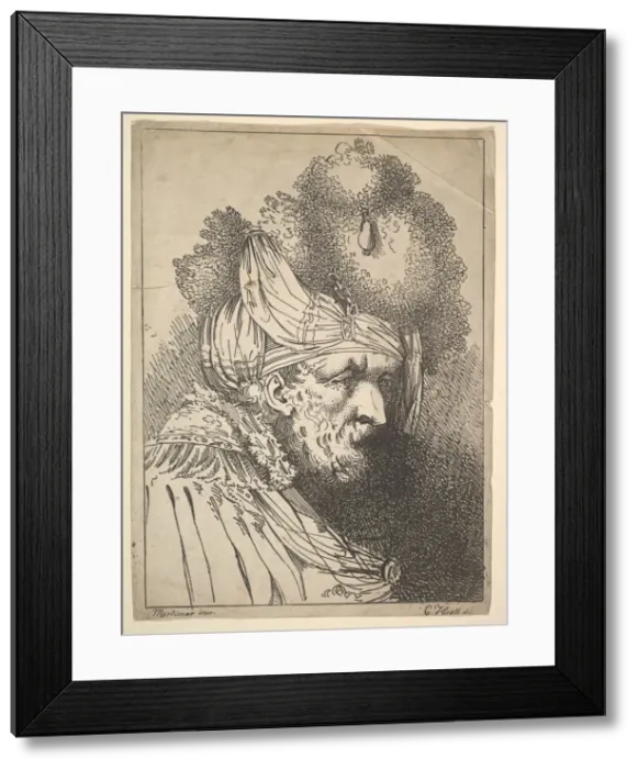 Framed Print : Oriental Head, ca. 1803. Creator: Charles Theodosius Heath Framed Print : Oriental Head, ca. 1803. Creator: Charles Theodosius Heath
