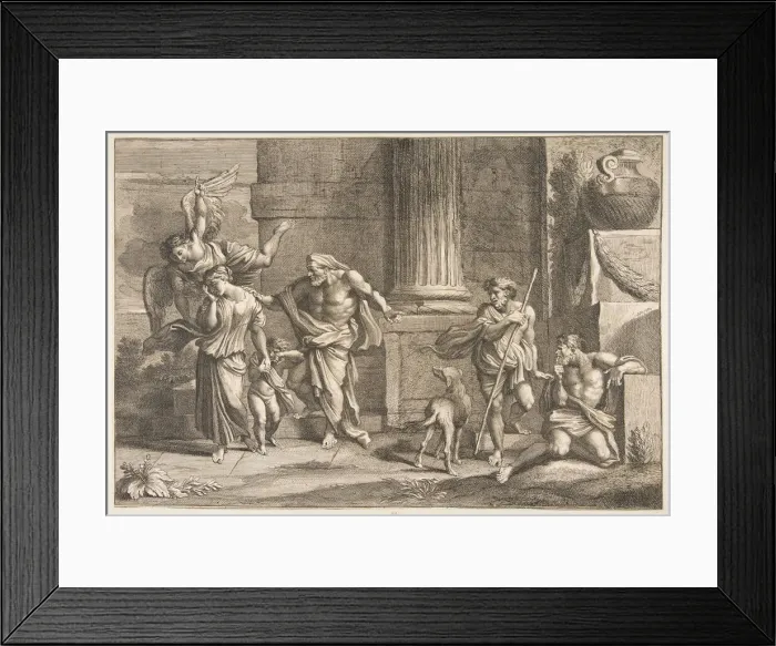 Framed Print : The Expulsion of Hagar, 1646-70. Creator: Charles Masse Framed Print : The Expulsion of Hagar, 1646-70. Creator: Charles Masse
