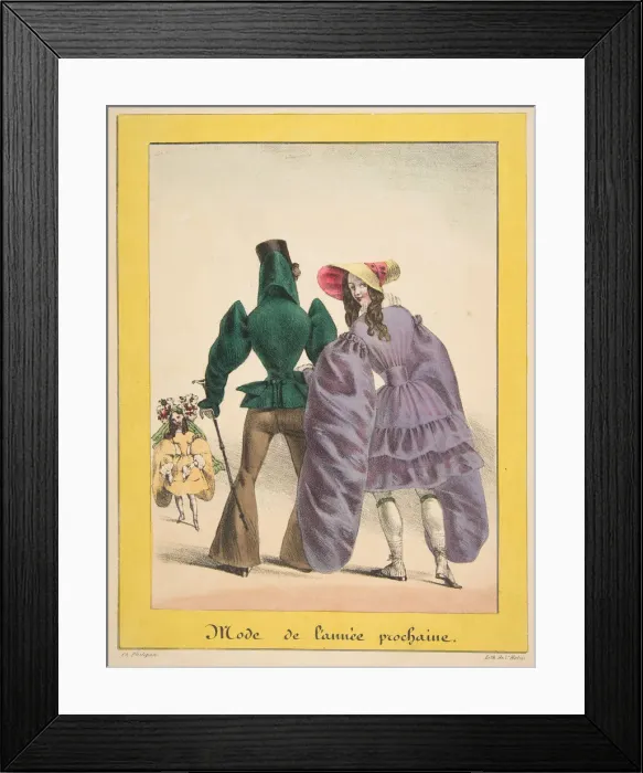 Framed Print : Mode de l annee prochaine, ca. 1830. Creator: V Ratier Framed Print : Mode de l annee prochaine, ca. 1830. Creator: V Ratier