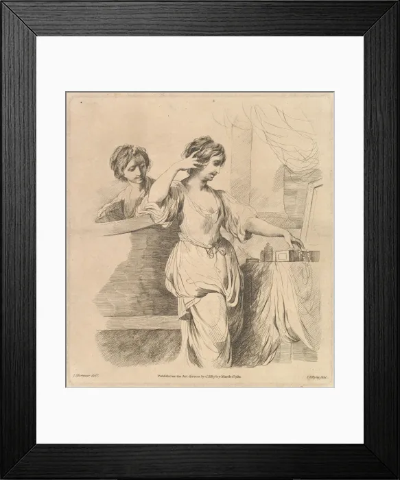 Framed Print : Woman at Her Toilet, March 1, 1780. Creator: Charles Reuben Ryley Framed Print : Woman at Her Toilet, March 1, 1780. Creator: Charles Reuben Ryley