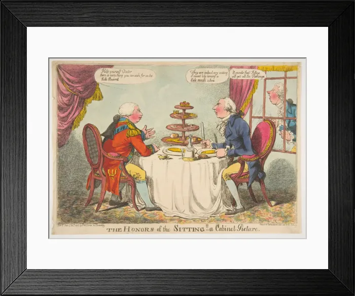 Framed Print : The Honors of the Sitting! A Cabinet Picture, January 30, 1805. Creator: Charles Williams Framed Print : The Honors of the Sitting! A Cabinet Picture, January 30, 1805. Creator: Charles Williams