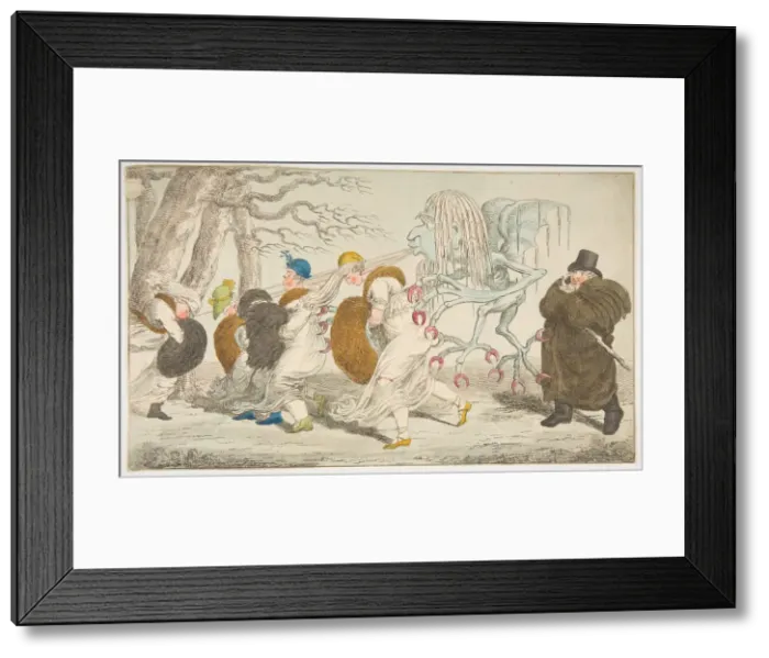 Framed Print : A Naked Truth, or Nipping Frost, February 2, 1803. Creator: Unknown Framed Print : A Naked Truth, or Nipping Frost, February 2, 1803. Creator: Unknown