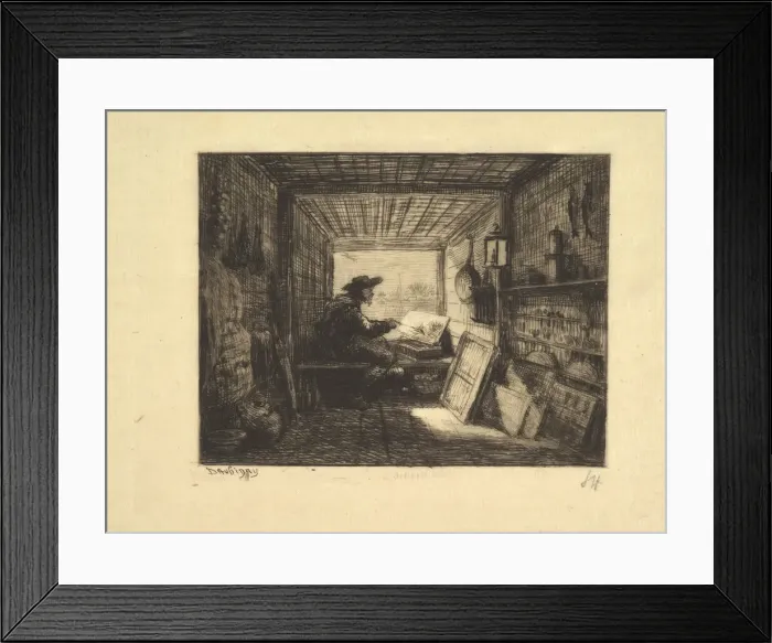 Framed Print : The Boat Studio, from series Voyage en Bateau, 1862, 1861 Framed Print : The Boat Studio, from series Voyage en Bateau, 1862, 1861