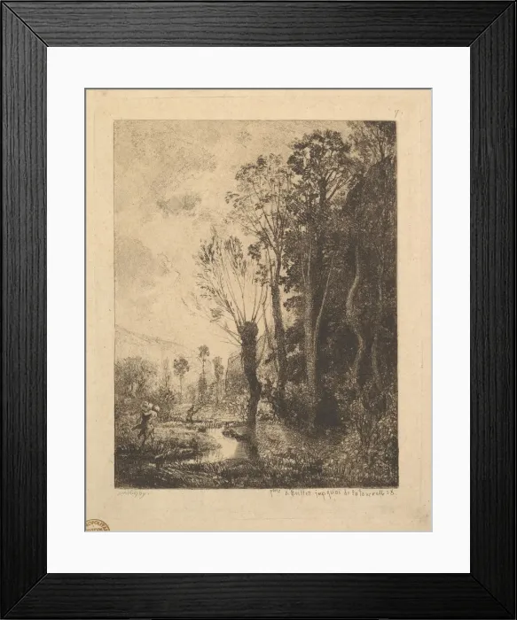 Framed Print : The Satyr, 1850. Creator: Charles Francois Daubigny Framed Print : The Satyr, 1850. Creator: Charles Francois Daubigny