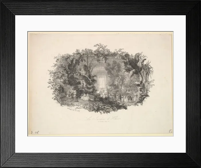 Framed Print : The Winter Garden, 1843. Creator: Charles Francois Daubigny Framed Print : The Winter Garden, 1843. Creator: Charles Francois Daubigny