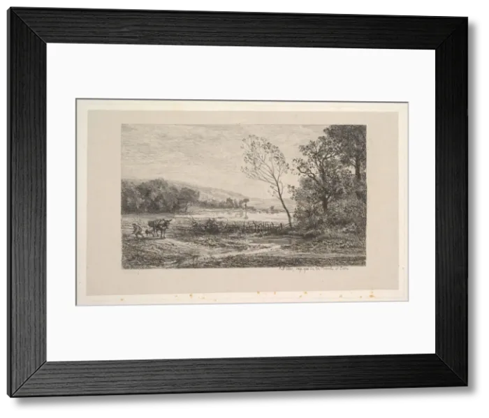 Framed Print : Autumn, 1848. Creator: Charles Francois Daubigny Framed Print : Autumn, 1848. Creator: Charles Francois Daubigny