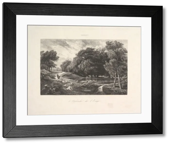 Framed Print : The Approaching Storm, 1844. Creator: Charles Francois Daubigny Framed Print : The Approaching Storm, 1844. Creator: Charles Francois Daubigny