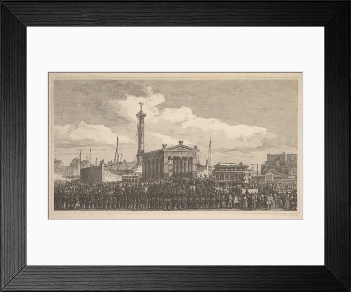 Framed Print : Ceremonie de l inauguration de la colonne de juillet, 1840, 1840 Framed Print : Ceremonie de l inauguration de la colonne de juillet, 1840, 1840