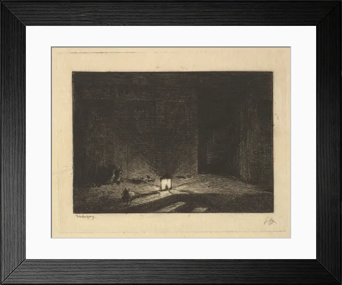 Framed Print : Interior of an Inn, 1861-62. Creator: Charles Francois Daubigny Framed Print : Interior of an Inn, 1861-62. Creator: Charles Francois Daubigny