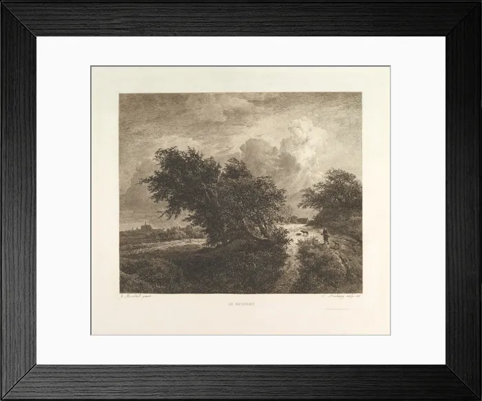 Framed Print : Le Buisson, 1855. Creator: Charles Francois Daubigny Framed Print : Le Buisson, 1855. Creator: Charles Francois Daubigny