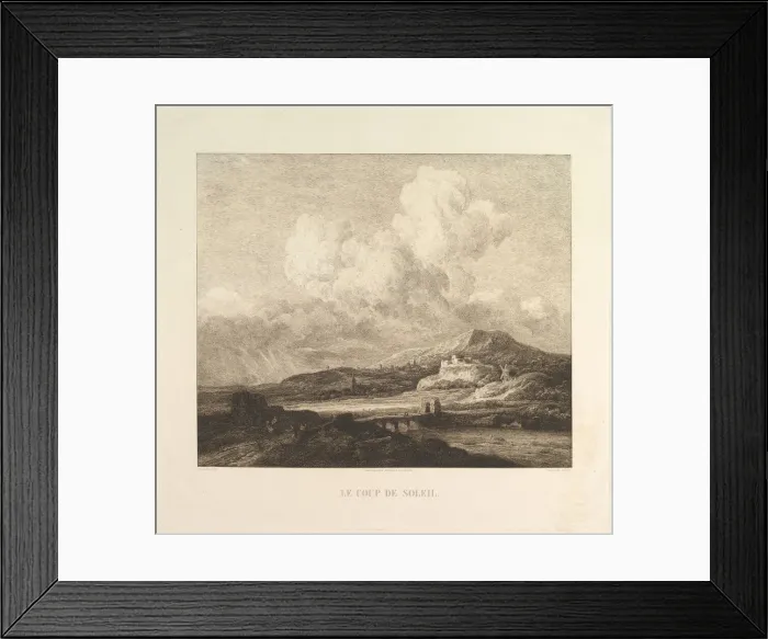 Framed Print : A Burst of Sunlight, 1860. Creator: Charles Francois Daubigny Framed Print : A Burst of Sunlight, 1860. Creator: Charles Francois Daubigny