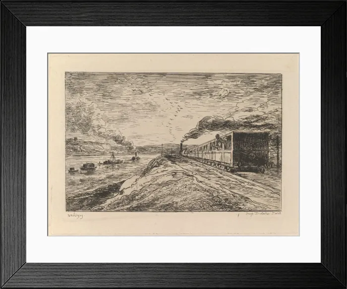 Framed Print : Le Depart (Le Retour), from Le Voyage en bateau, 1861 Framed Print : Le Depart (Le Retour), from Le Voyage en bateau, 1861