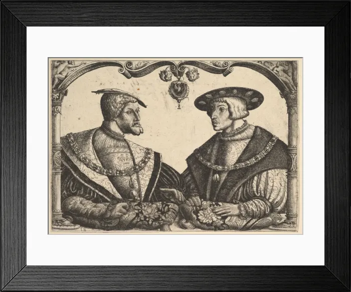 Framed Print : Emperors Charles V and Ferdinand I, ca. 1531. Creator: Christoph Bockstorffer Framed Print : Emperors Charles V and Ferdinand I, ca. 1531. Creator: Christoph Bockstorffer