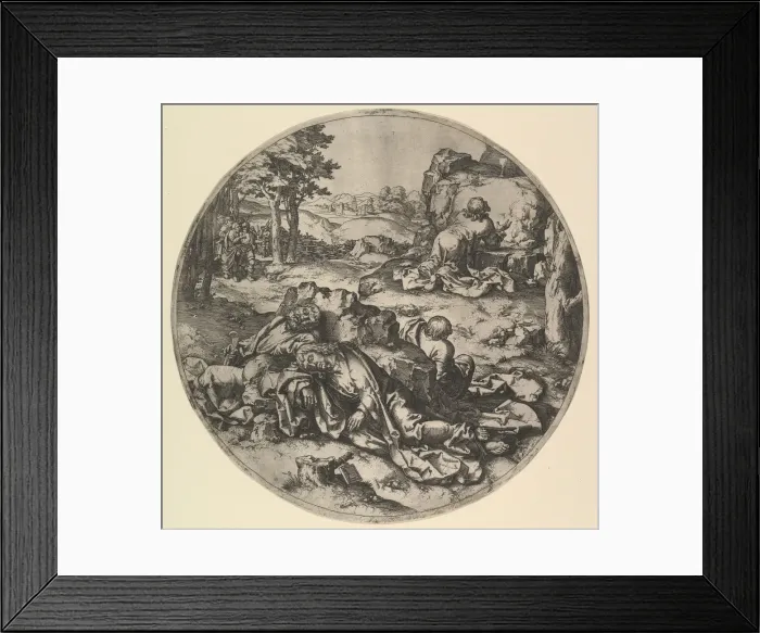 Framed Print : Christ in Gethsemane (copy), 17th century. Creator: Claes Jansz Visscher