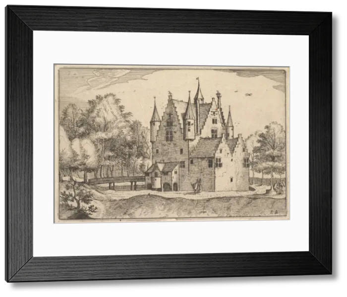 Framed Print : A Castle, plate 22 from Regiunculae et Villae Aliquot Ducatus Brabantiae, ca. 1610 Framed Print : A Castle, plate 22 from Regiunculae et Villae Aliquot Ducatus Brabantiae, ca. 1610