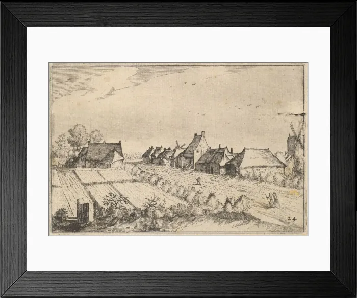 Framed Print : Fields and a Road, plate 8 from Regiunculae et Villae Aliquot Ducatus Brabantiae, ca. 1610 Framed Print : Fields and a Road, plate 8 from Regiunculae et Villae Aliquot Ducatus Brabantiae, ca. 1610