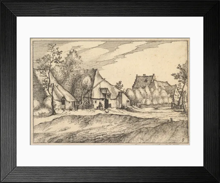 Framed Print : Farms in a Village from Regiunculae et Villae Aliquot Ducatus Brabantiae, ca. 1610 Framed Print : Farms in a Village from Regiunculae et Villae Aliquot Ducatus Brabantiae, ca. 1610