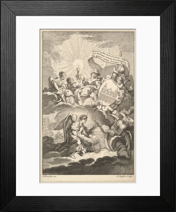 Framed Print : Frontispiece, from The Building of St. Sulpice by Alexis Piron, ca. 1744 Framed Print : Frontispiece, from The Building of St. Sulpice by Alexis Piron, ca. 1744