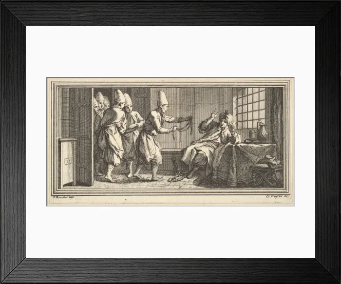 Framed Print : Bringing Rope to the Prisoner, 1746-47. Creator: Claude Augustin Duflos le Jeune Framed Print : Bringing Rope to the Prisoner, 1746-47. Creator: Claude Augustin Duflos le Jeune