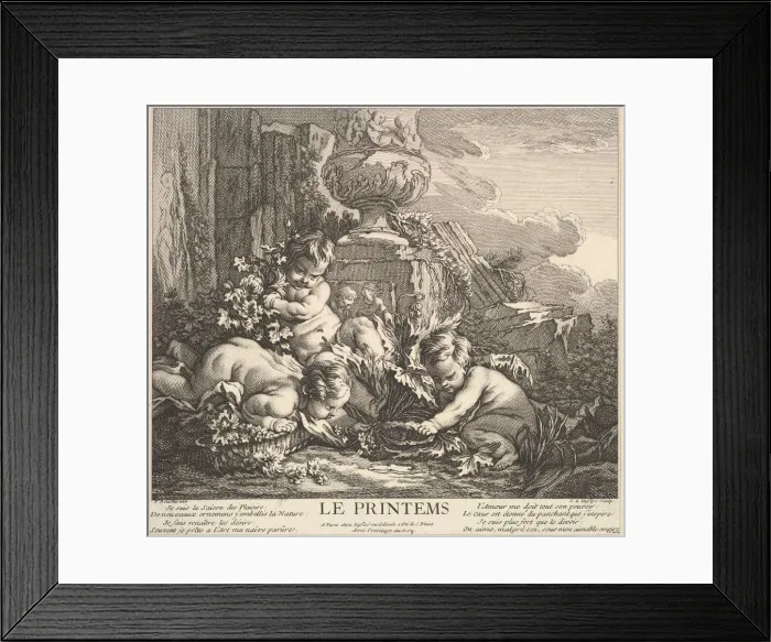 Framed Print : Spring, 1735-86. Creator: Claude Augustin Duflos le Jeune Framed Print : Spring, 1735-86. Creator: Claude Augustin Duflos le Jeune