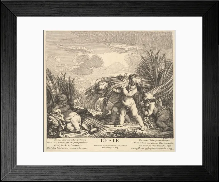 Framed Print : Summer, 1735-86. Creator: Claude Augustin Duflos le Jeune Framed Print : Summer, 1735-86. Creator: Claude Augustin Duflos le Jeune