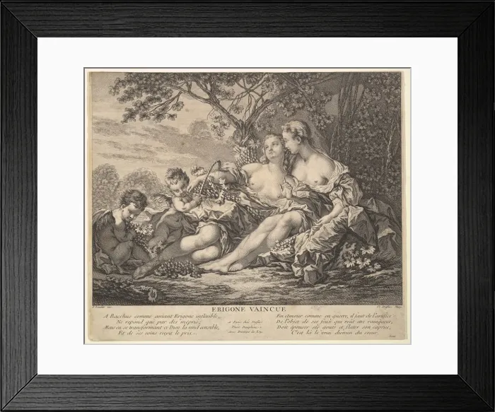 Framed Print : Erigone Vanquished, ca. 1745. Creator: Claude Augustin Duflos le Jeune Framed Print : Erigone Vanquished, ca. 1745. Creator: Claude Augustin Duflos le Jeune