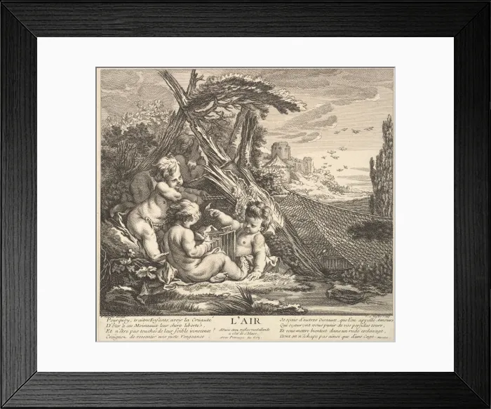 Framed Print : Air, 18th century. Creator: Claude Augustin Duflos le Jeune Framed Print : Air, 18th century. Creator: Claude Augustin Duflos le Jeune
