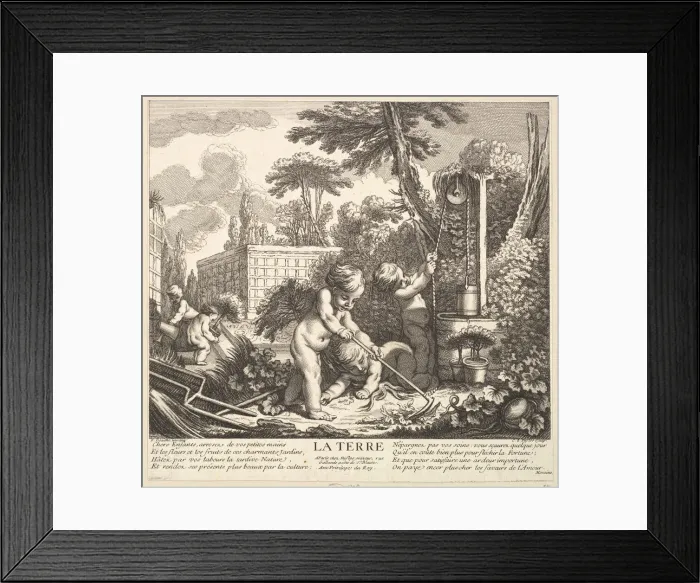 Framed Print : Earth, 18th century. Creator: Claude Augustin Duflos le Jeune Framed Print : Earth, 18th century. Creator: Claude Augustin Duflos le Jeune