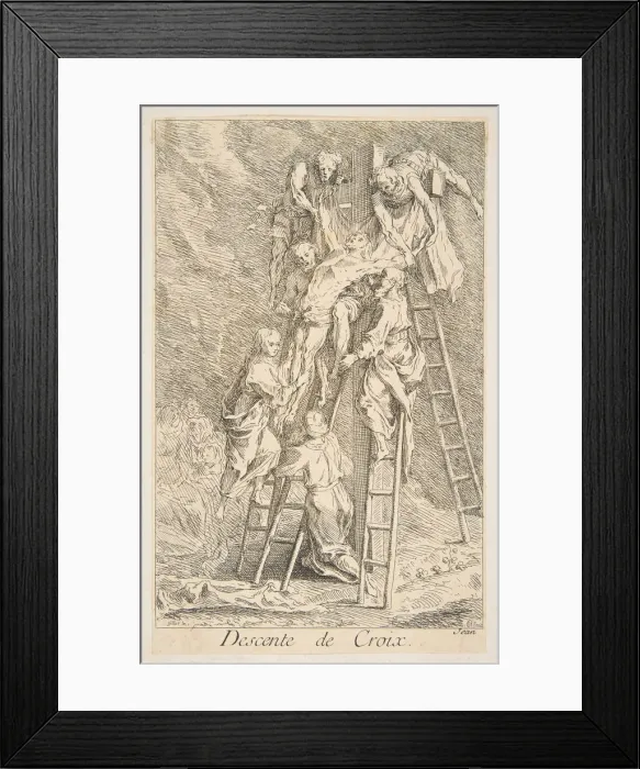 Framed Print : Descent from the Cross. n. d. Creators: Claude Gillot, Jacques Gabriel Huquier Framed Print : Descent from the Cross. n. d. Creators: Claude Gillot, Jacques Gabriel Huquier