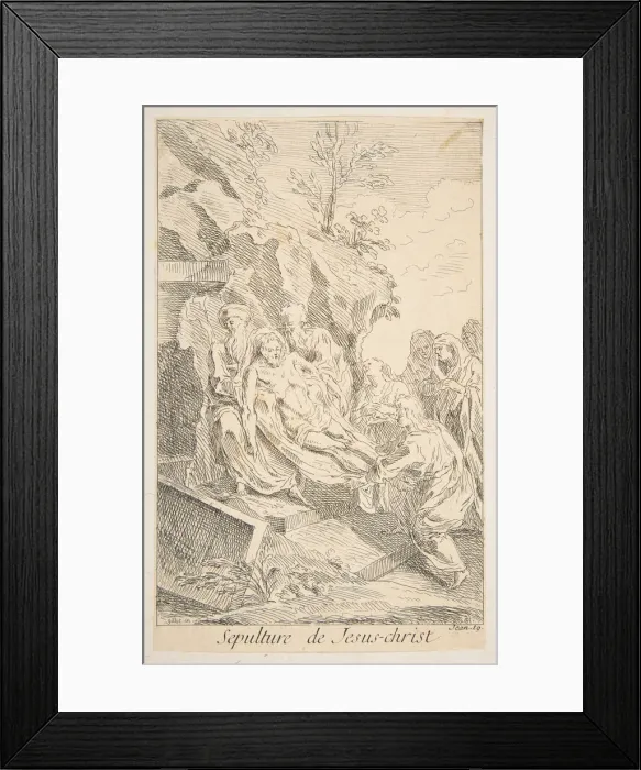 Framed Print : Entombment of Christ. n. d. Creators: Claude Gillot, Jacques Gabriel Huquier Framed Print : Entombment of Christ. n. d. Creators: Claude Gillot, Jacques Gabriel Huquier