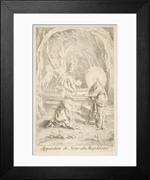 Framed Print : Christ appearing to Mary Magdelen. n. d. Creators: Claude Gillot, Jacques Gabriel Huquier Framed Print : Christ appearing to Mary Magdelen. n. d. Creators: Claude Gillot, Jacques Gabriel Huquier