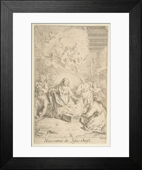 Framed Print : Nativity. n. d. Creators: Claude Gillot, Jacques Gabriel Huquier Framed Print : Nativity. n. d. Creators: Claude Gillot, Jacques Gabriel Huquier