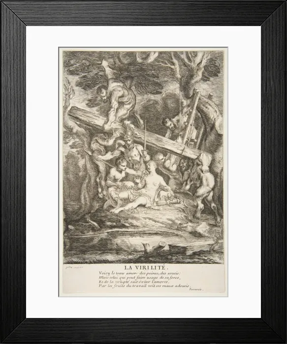 Framed Print : Manhood. n. d. Creators: Claude Gillot, Jean Audran Framed Print : Manhood. n. d. Creators: Claude Gillot, Jean Audran