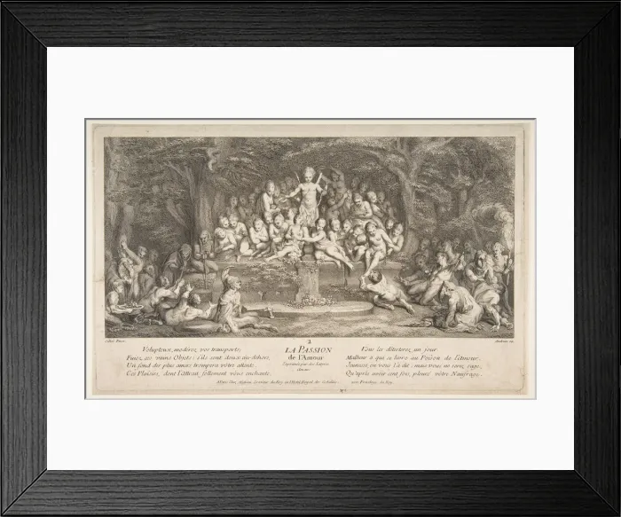 Framed Print : The Passion for Love. n. d. Creator: Claude Gillot Framed Print : The Passion for Love. n. d. Creator: Claude Gillot