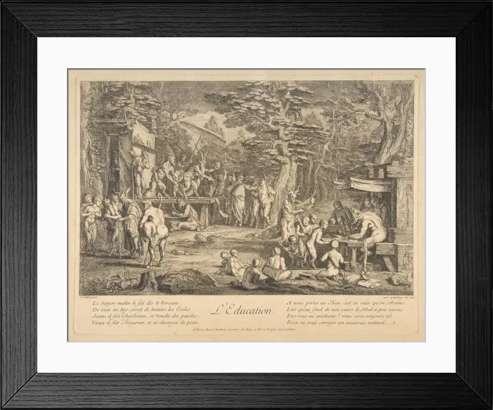 Framed Print : Education. n. d. Creator: Claude Gillot Framed Print : Education. n. d. Creator: Claude Gillot
