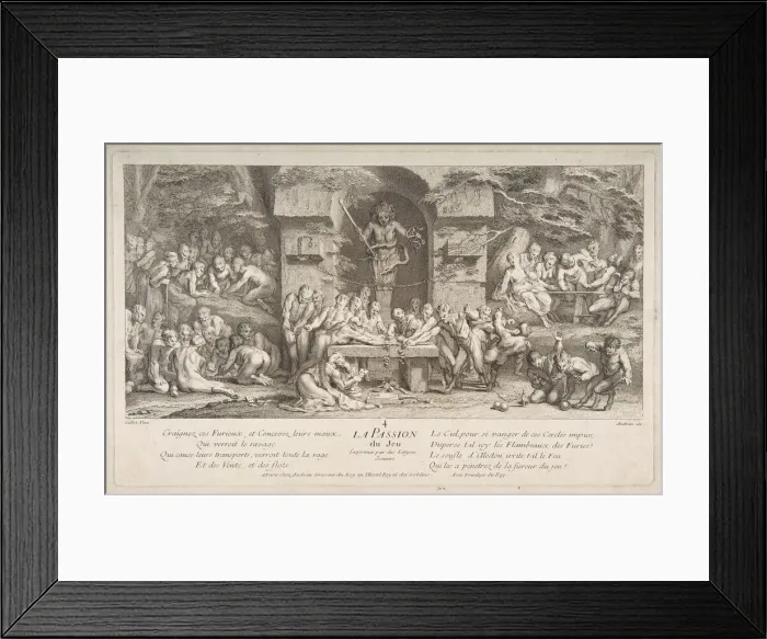 Framed Print : The Passion for Gambling. n. d. Creator: Claude Gillot Framed Print : The Passion for Gambling. n. d. Creator: Claude Gillot