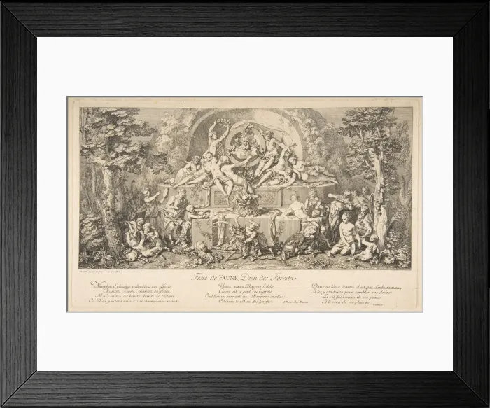 Framed Print : The Feast of the Faun. n. d. Creator: Claude Gillot Framed Print : The Feast of the Faun. n. d. Creator: Claude Gillot