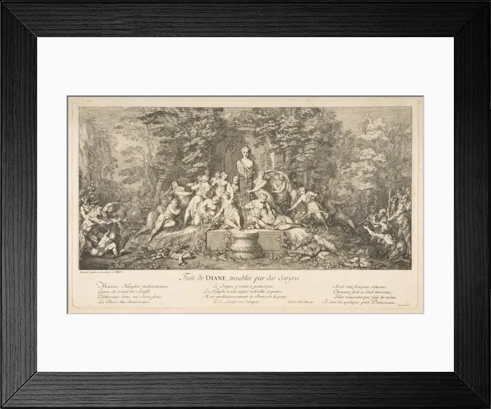 Framed Print : Feast of Diana. n. d. Creator: Claude Gillot Framed Print : Feast of Diana. n. d. Creator: Claude Gillot