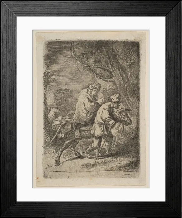 Framed Print : The Flight into Egypt: Small Plate. n. d. Creator: Claude Henri Watelet Framed Print : The Flight into Egypt: Small Plate. n. d. Creator: Claude Henri Watelet